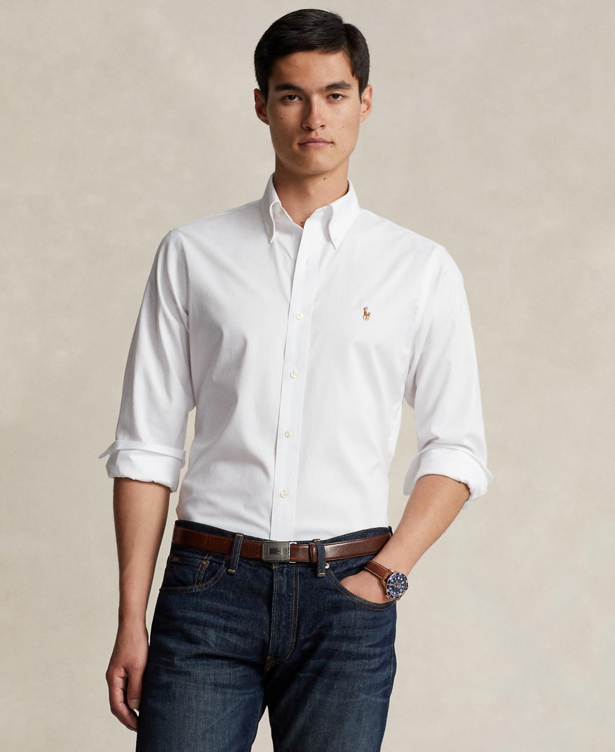 Polo Ralph Lauren Classic-Fit Button Down Collar Solid Dress Shirt Product Image