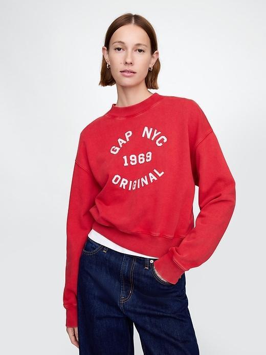 French Terry Cropped Sweatshirt Product Image