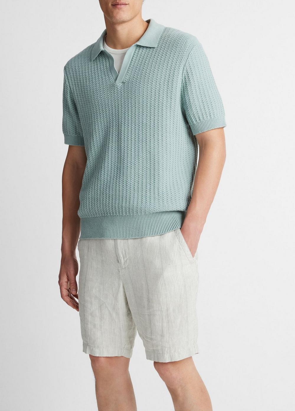 Crafted Rib Cotton-Cashmere Johnny Collar Sweater Product Image