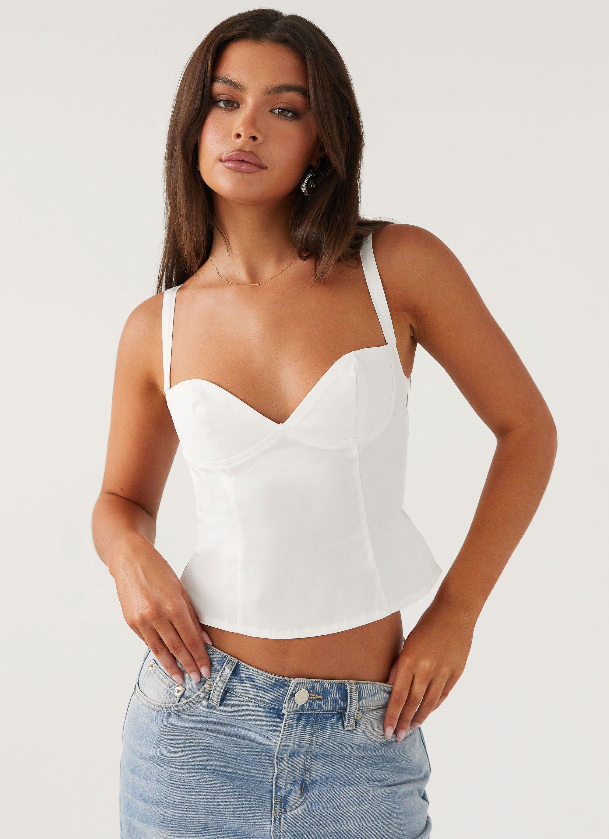 Naomi Backless Top - White Product Image