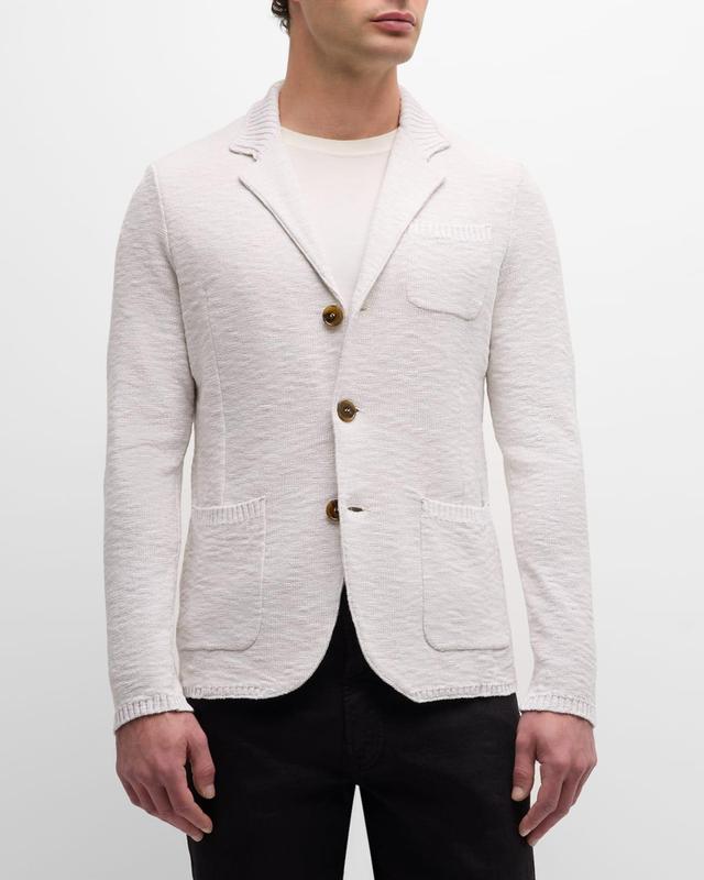 Mens Moulin Cotton Knit Sweater Jacket Product Image