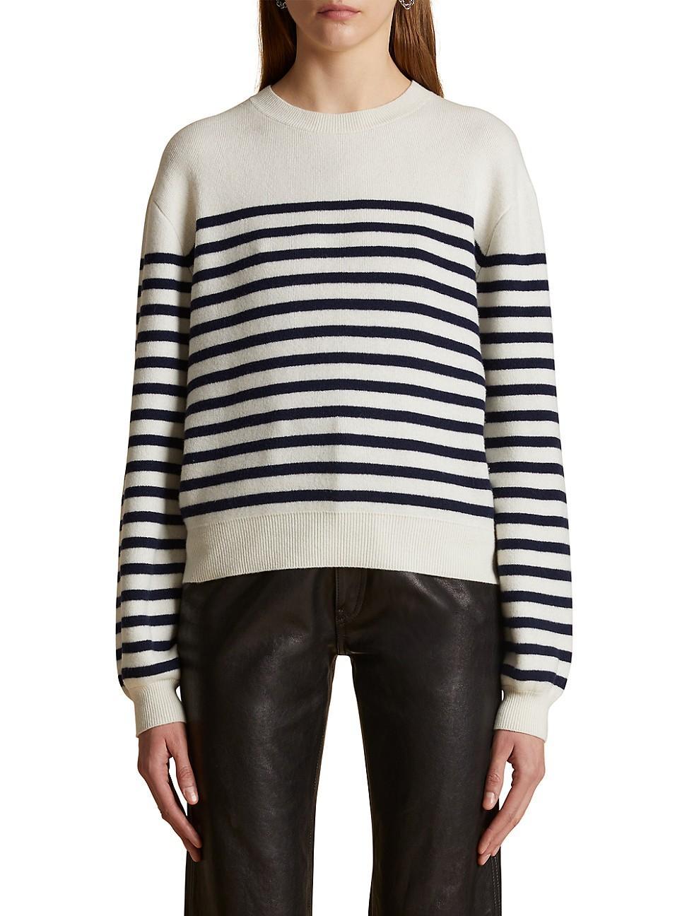 Khaite Viola Stripe Cashmere Sweater Product Image