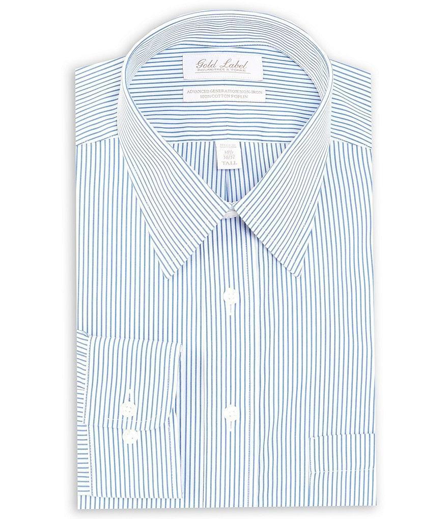 Gold Label Roundtree & Yorke Slim Fit Non-Iron Spread Collar Striped Dress Shirt Product Image