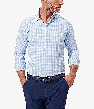 Mizzen+Main Mens Leeward Trim Fit Gingham Performance Button-Up Shirt Product Image