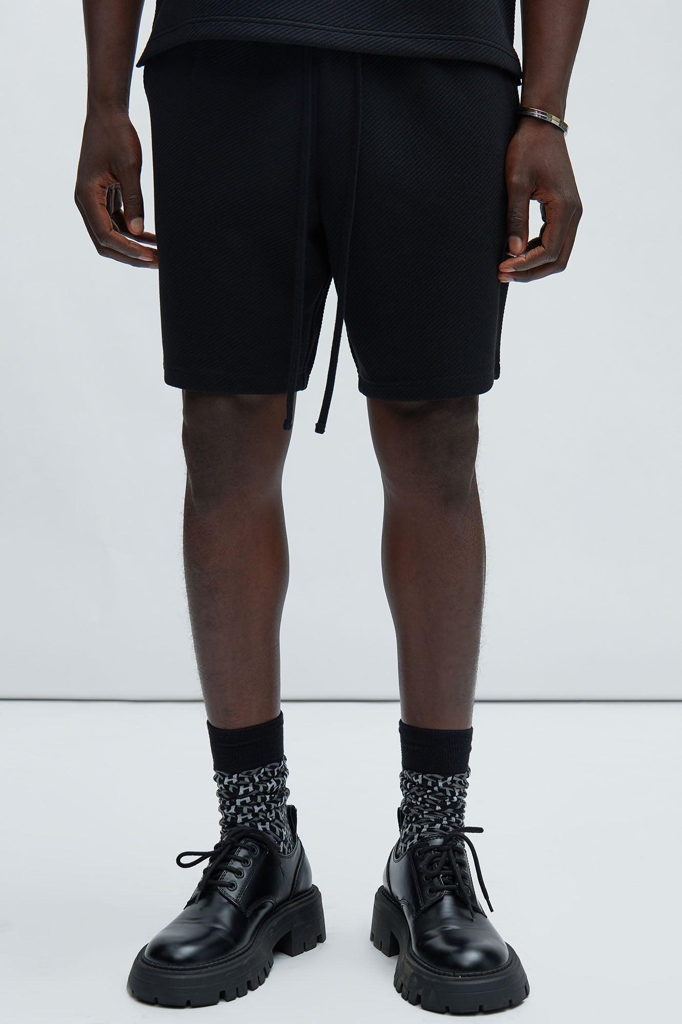 Kina Textured Shorts - Black Product Image