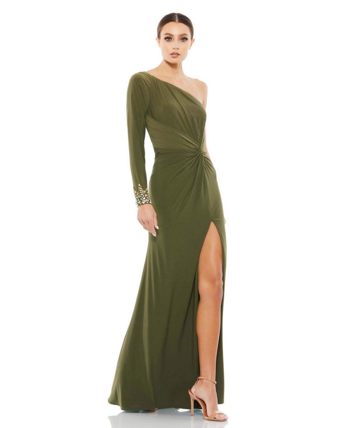 Womens Twisted One-Shoulder Gown Product Image