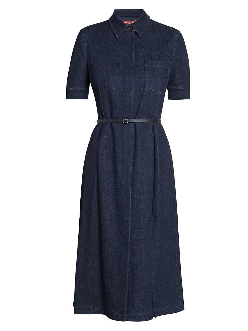 Womens Kieran Denim Midi-Shirtdress Product Image