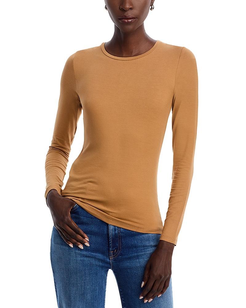 Womens Soft Touch Crewneck Long-Sleeve Top Product Image