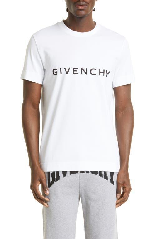 Givenchy - Logo-print Cotton-jersey T-shirt - Mens - White Product Image