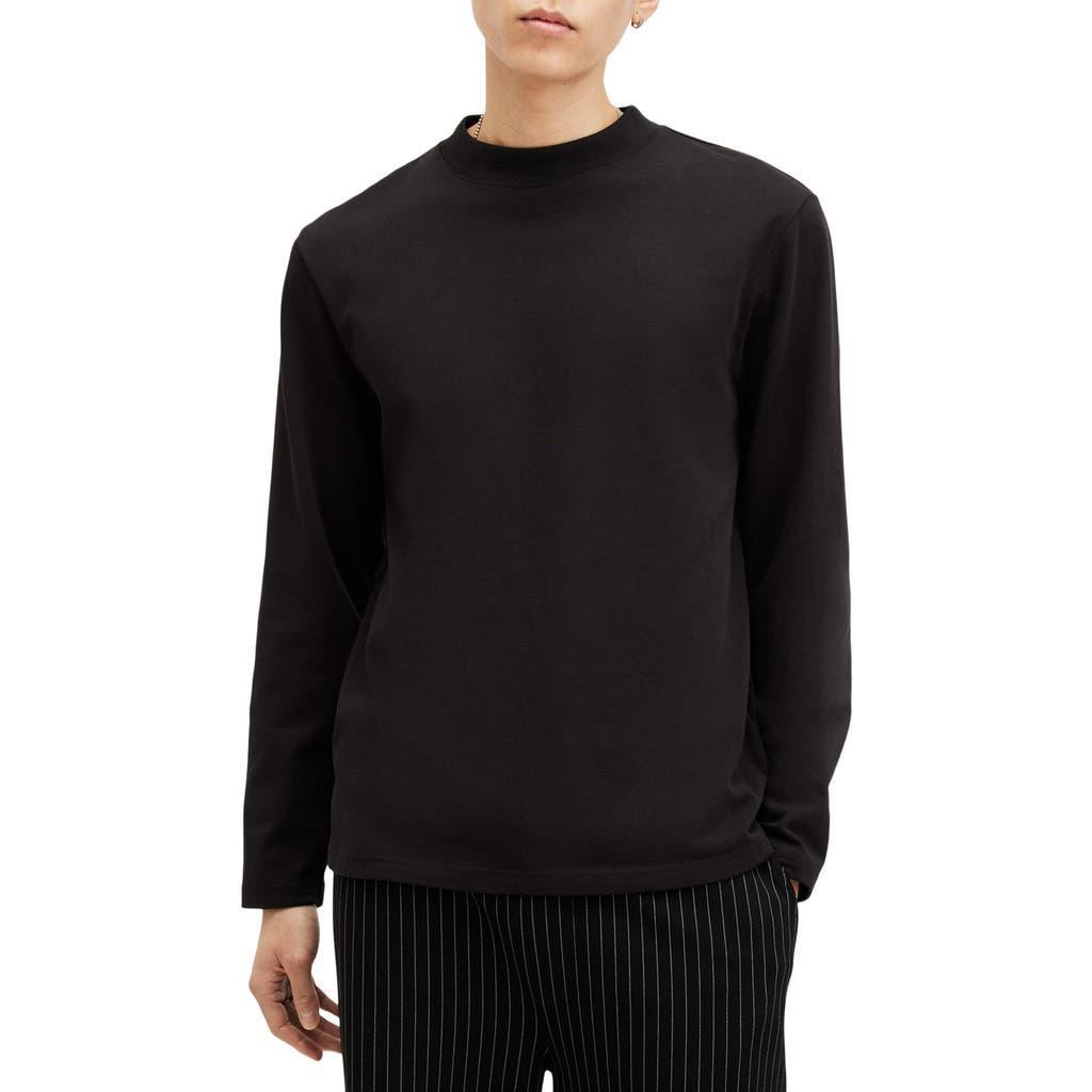 ALLSAINTS Nero Mock Neck Relaxed Fit Sweatshirt In Jet Black Product Image