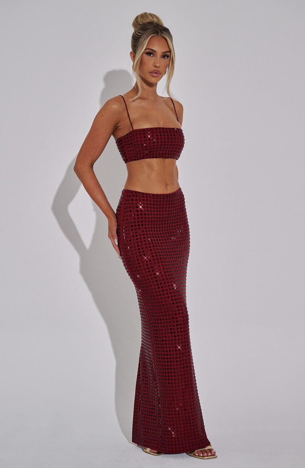 Dimity Maxi Skirt - Wine Product Image