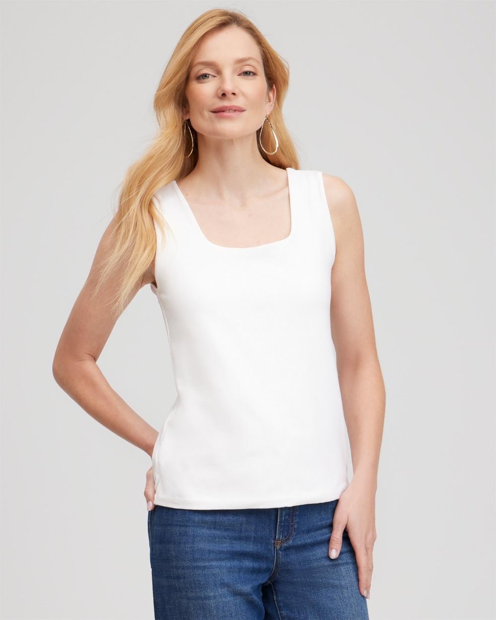 Women's Contour Cotton Square Neck Tank Top Product Image