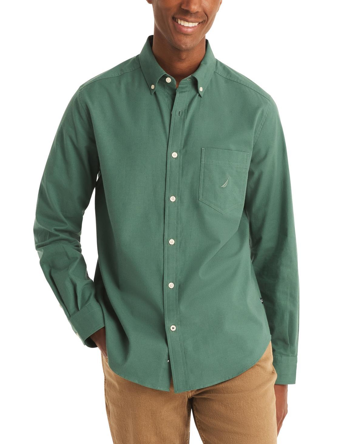 Nautica Mens Classic-Fit Solid Button-Down Oxford Shirt Product Image