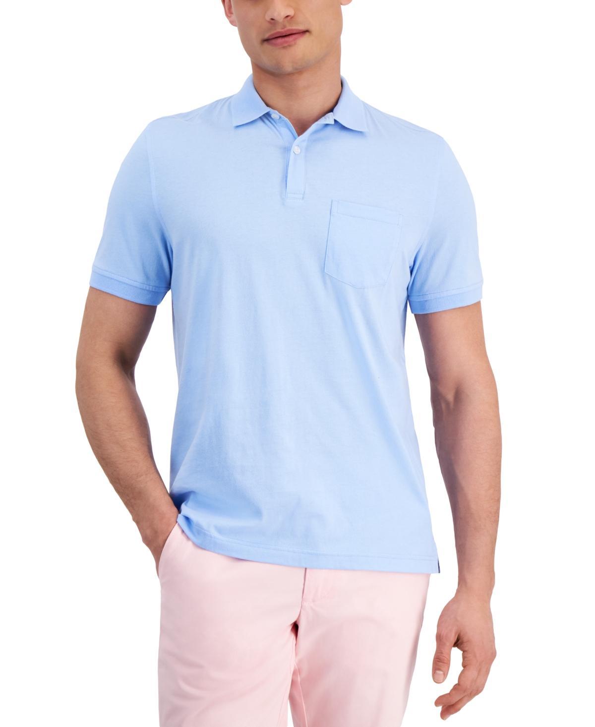 Club Room Mens Solid Jersey Polo with Pocket, Created for Macys Product Image