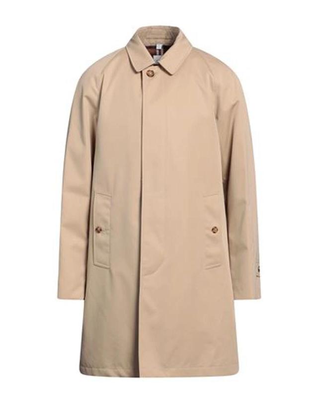 BURBERRY Men's Cotton Gabardine Overcoat In Beige Product Image