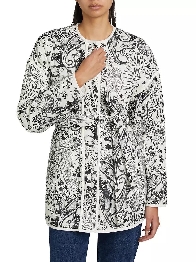 Paisley Cotton Tie-Waist Jacket Product Image