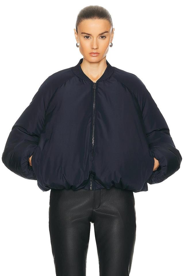 Loewe Padded Bomber Jacket in Navy Product Image