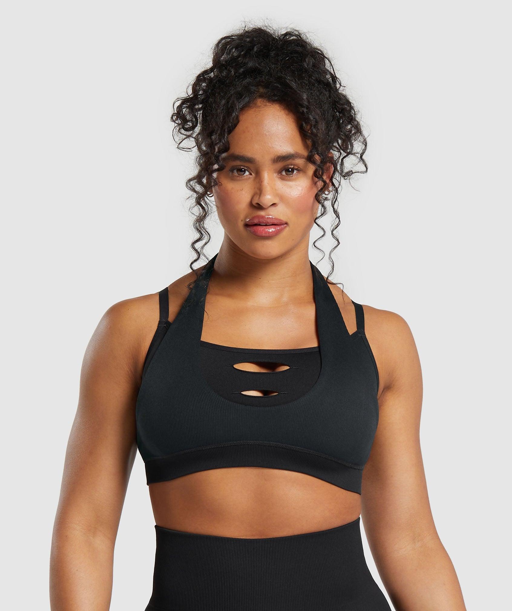 Gymshark Gains Seamless Bralette - Black Female Product Image