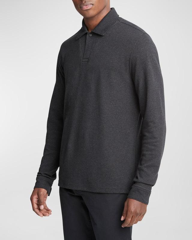 Vince Double Face Long Sleeve Polo Product Image