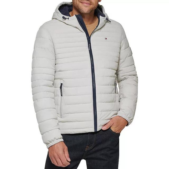 Tommy Hilfiger Mens Stretch Quilted Hooded Jacket Product Image