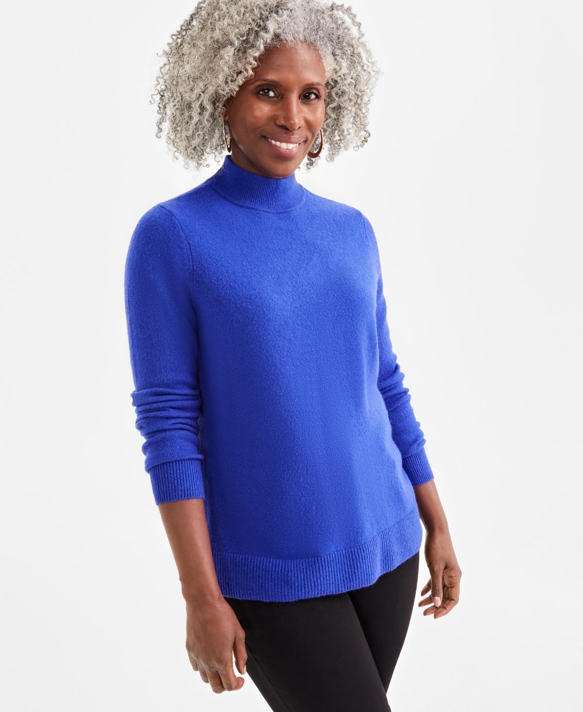 Style & Co Womens Cozy Mock-Neck Long-Sleeve Sweater, Created for Macys Product Image