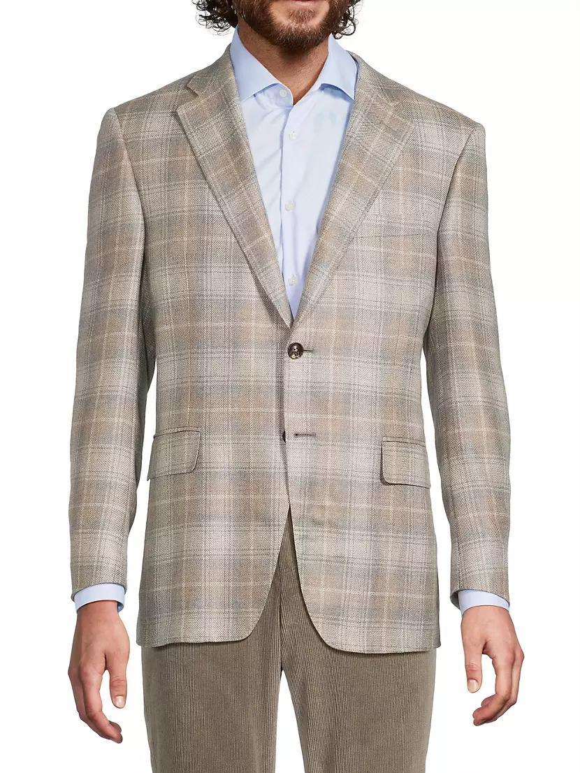 Plaid Cashmere Sport Coat Product Image