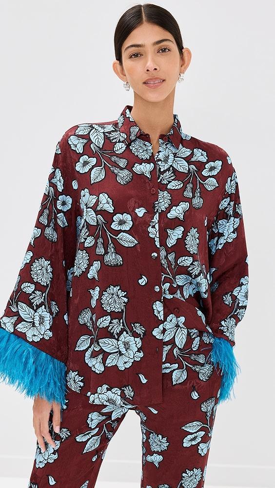 Borgo de Nor Nesse Top With Feathers | Shopbop Product Image