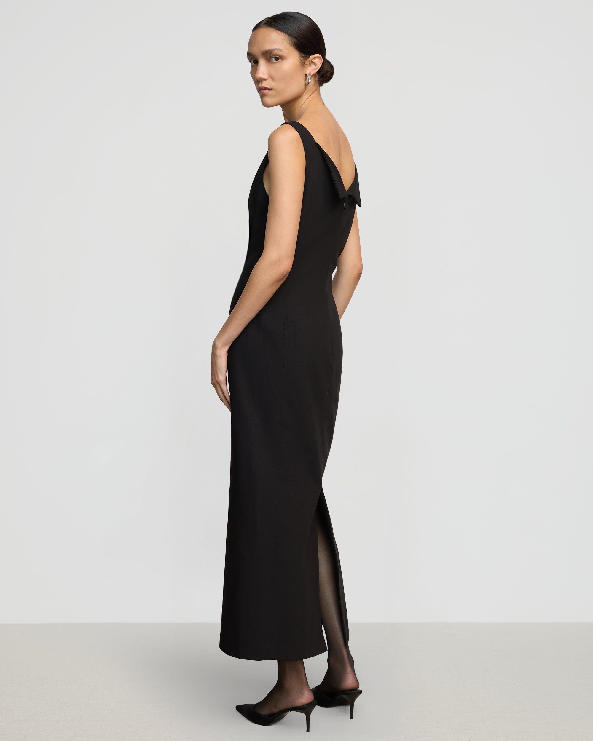 Thanya Wide-Neck Split-Back Dress Product Image