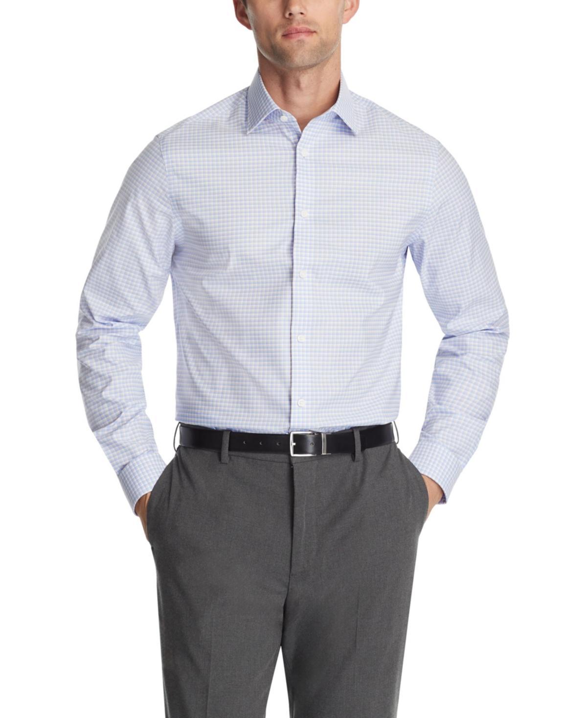 Michael Kors Mens Regular Fit Comfort Stretch Check Dress Shirt Product Image