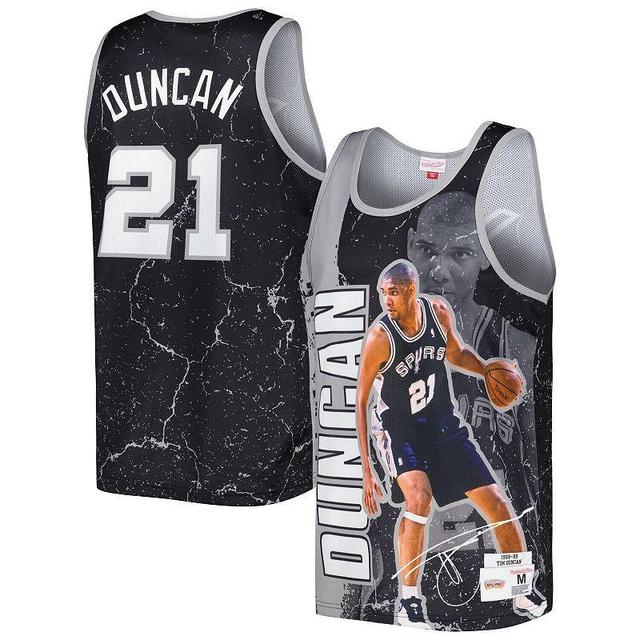 Mens Mitchell & Ness Tim Duncan San Antonio Spurs 1998-99 Hardwood Classics Player Burst Tank Top Product Image