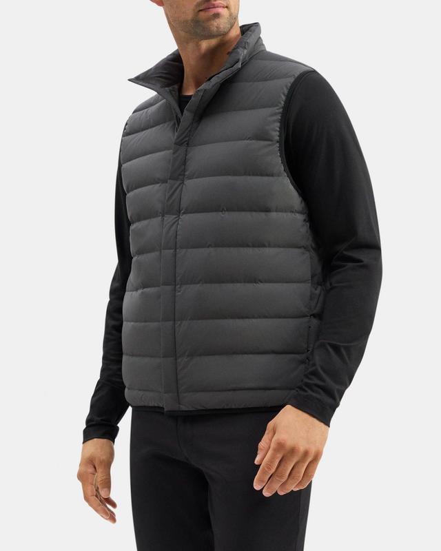 Quilted Zip Vest in Stretch Poly Product Image