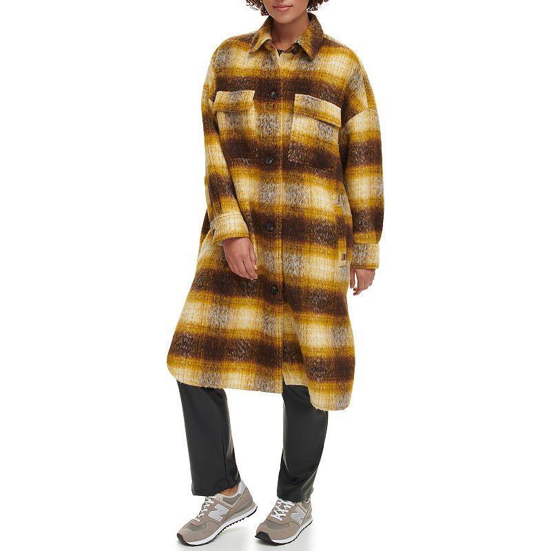 levis Plaid Longline Coat Product Image