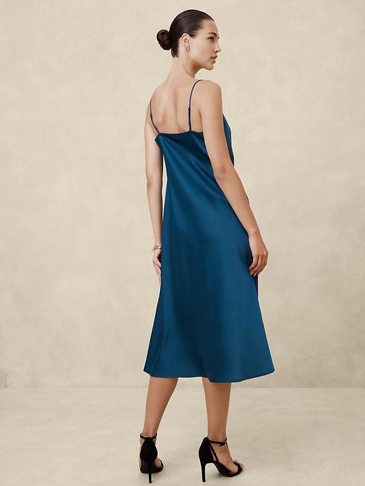 Satin Midi Slip Dress Product Image