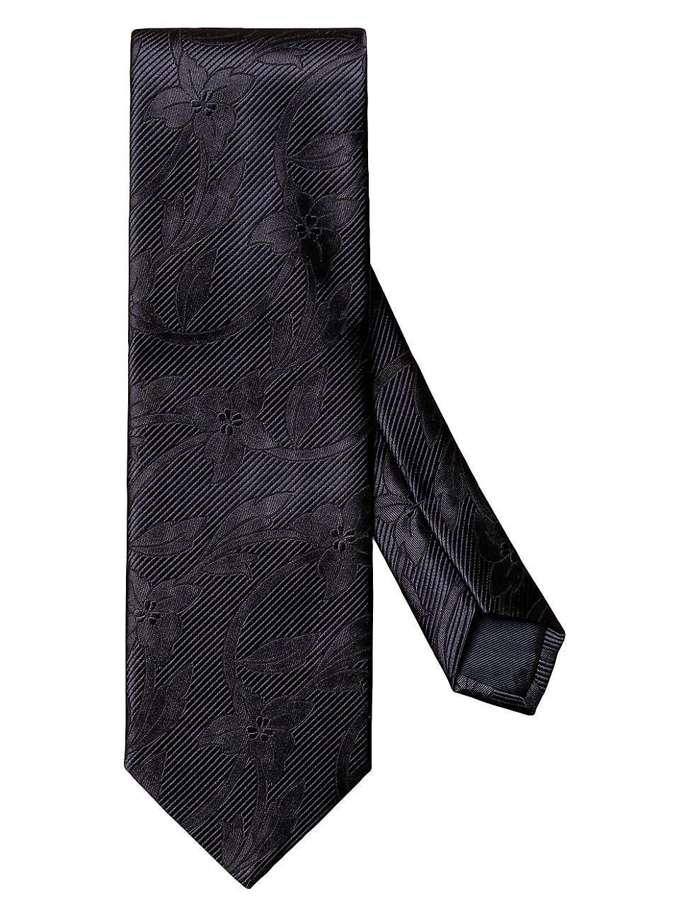 Mens Floral Jacquard Silk Tie Product Image