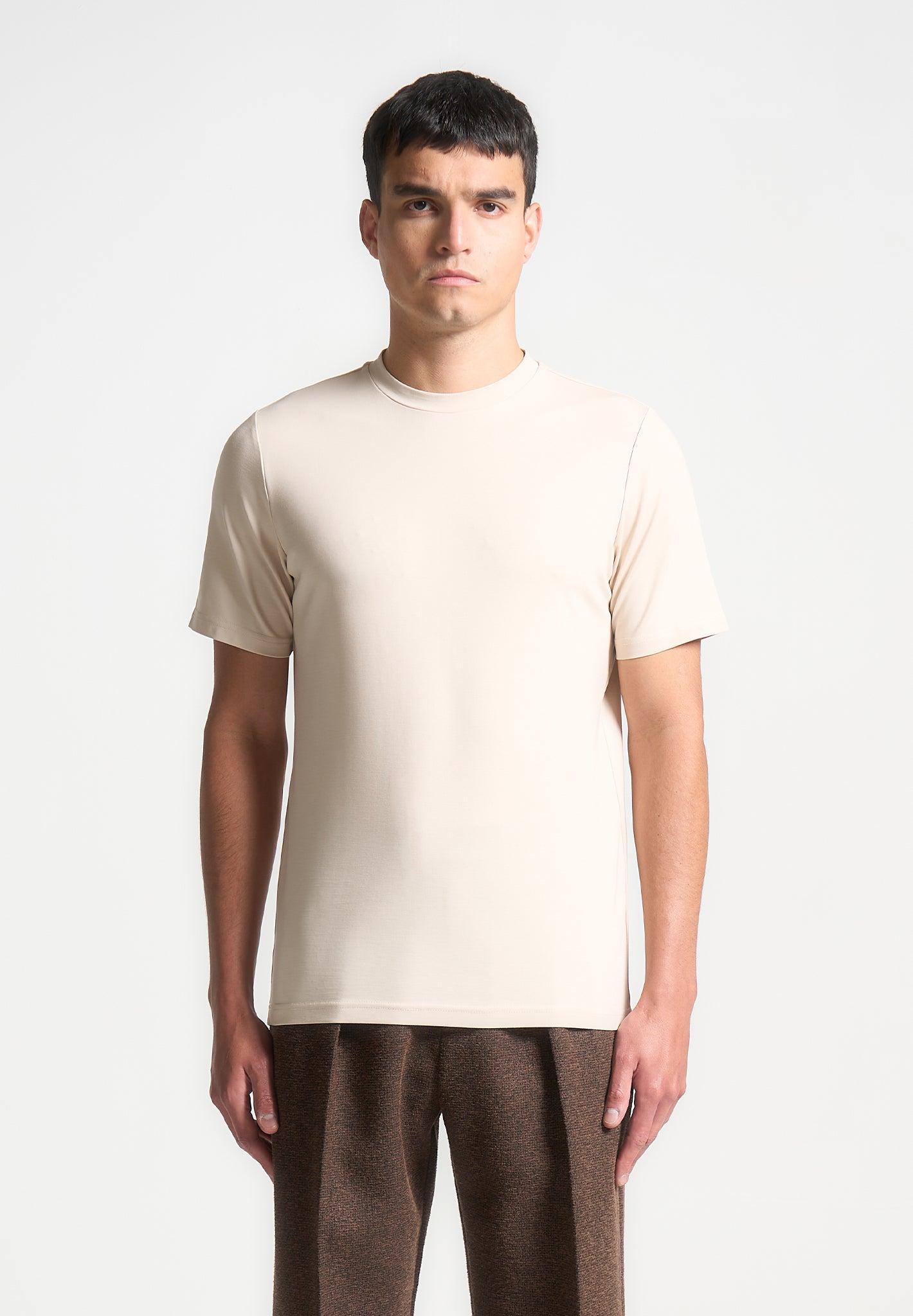 Éternel Fitted Luxe T-Shirt - Cream Male Product Image