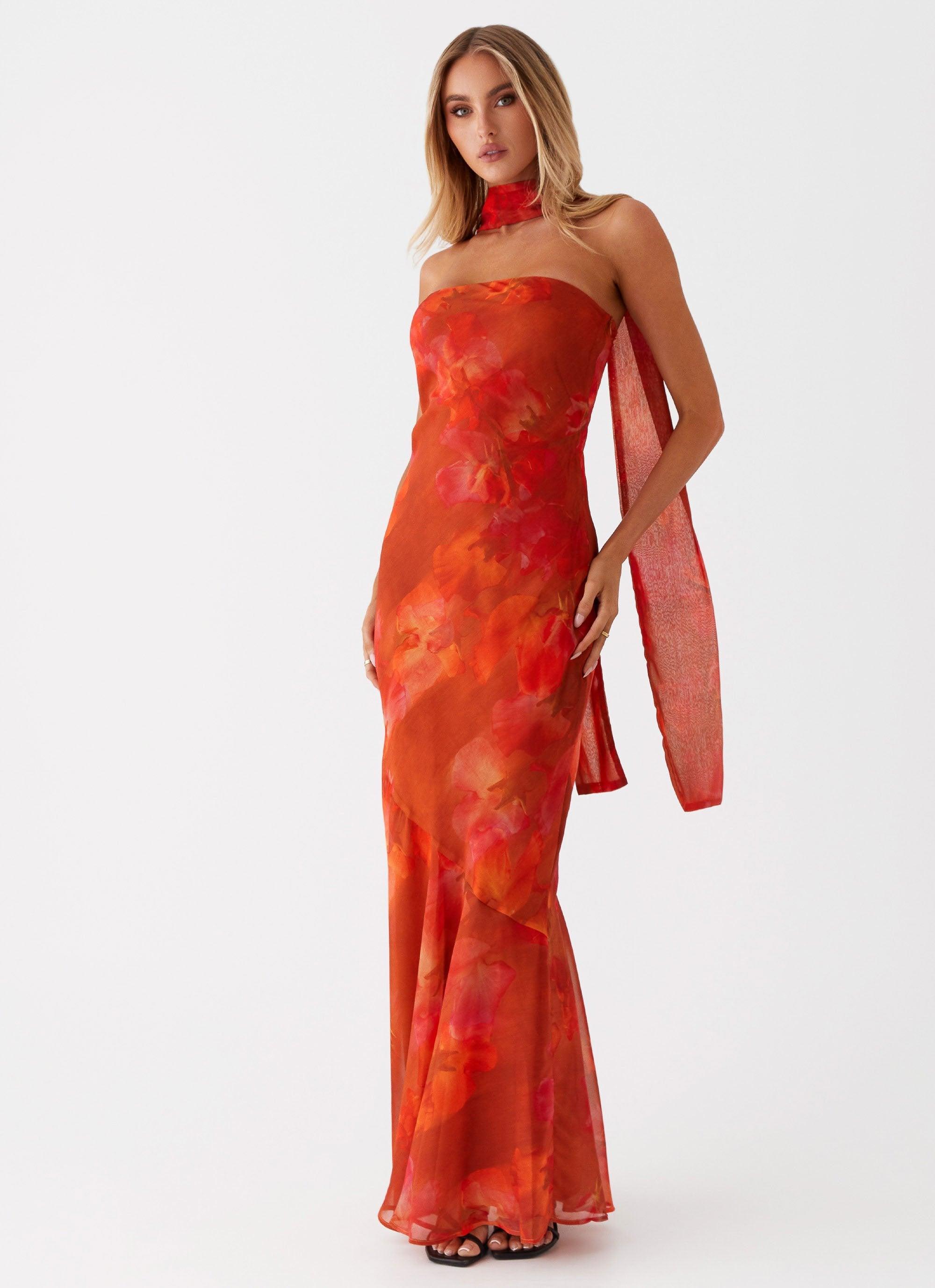 Under The Pagoda Maxi Dress - Amber Product Image