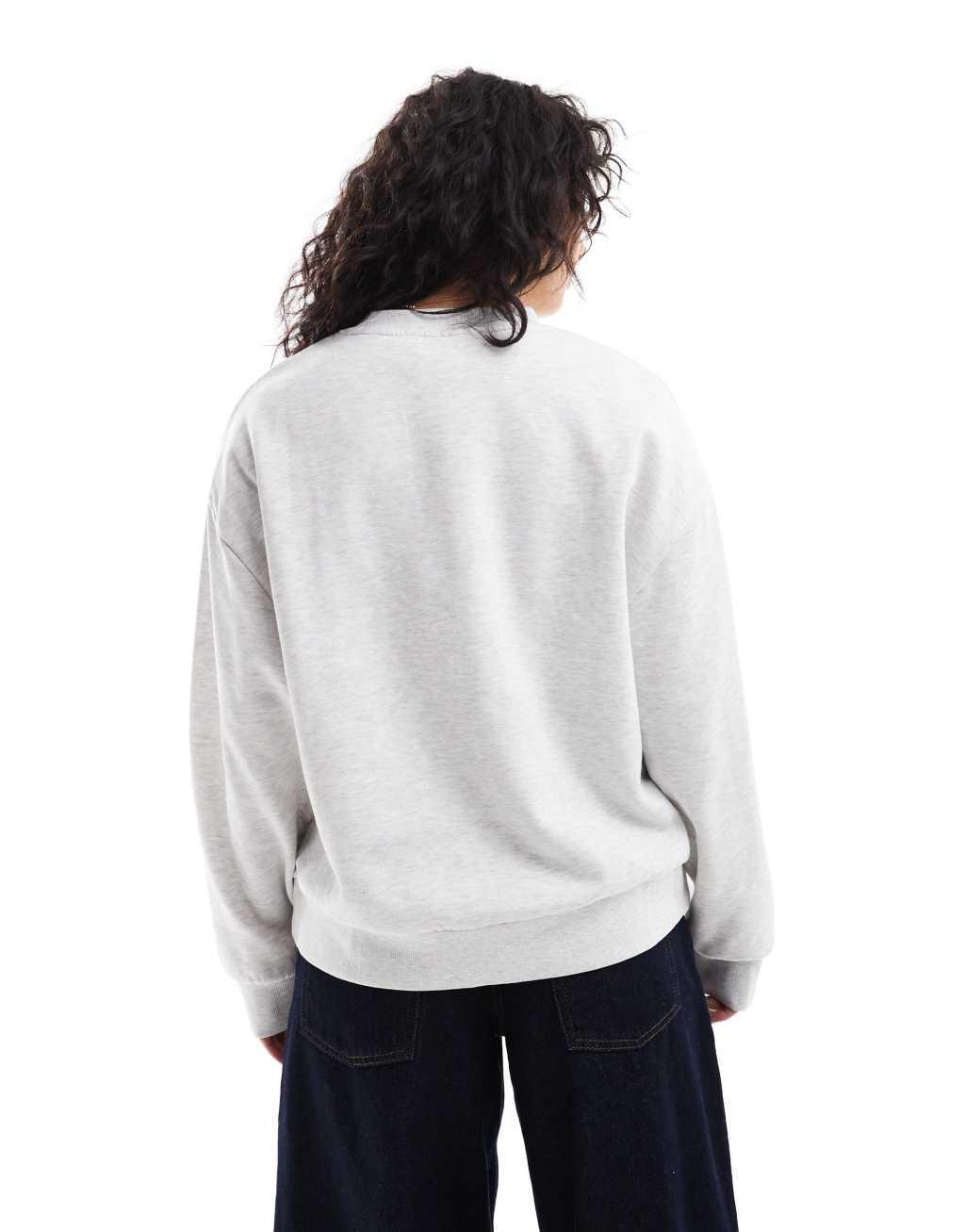 ASOS DESIGN ultimate oversized sweatshirt in ice heather Product Image