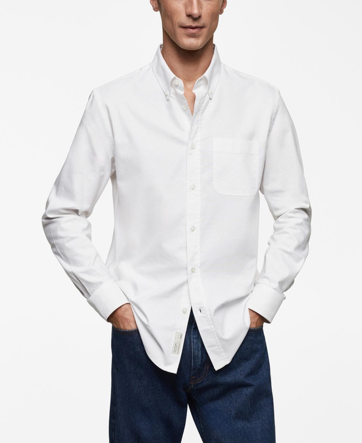 Mango Mens Regular Fit Oxford Cotton Shirt Product Image