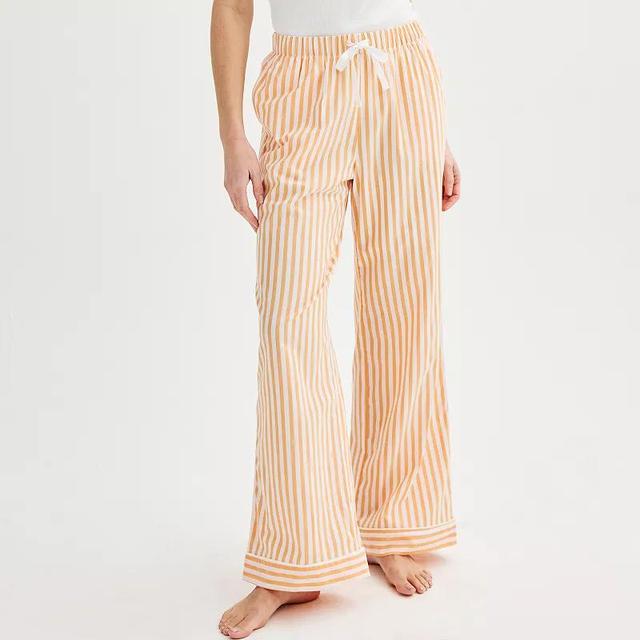 Womens Sonoma Goods For Life Flowy High Rise Poplin Pajama Pants Product Image