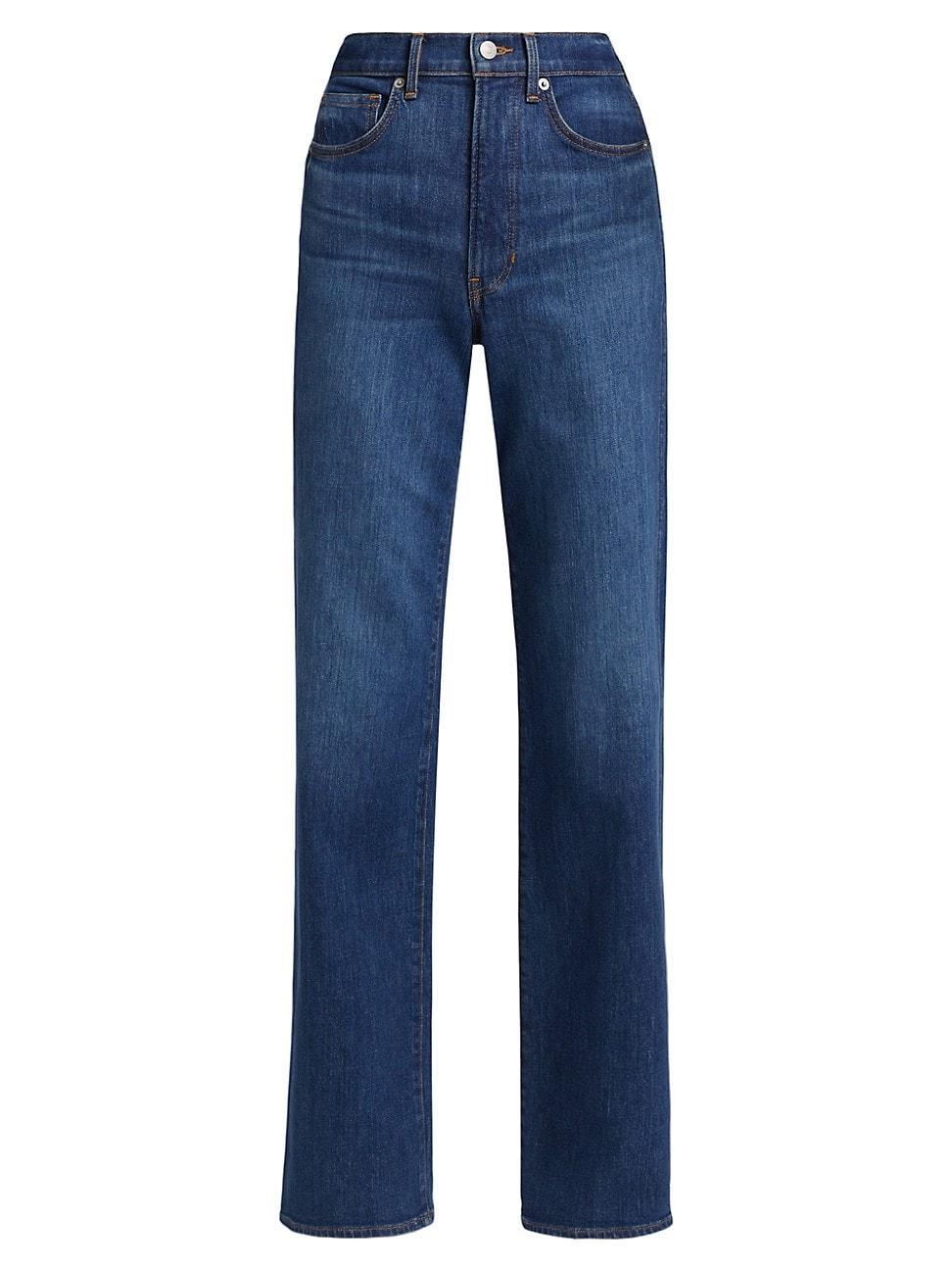 Womens Taylor High-Rise Wide-Leg Jeans Product Image