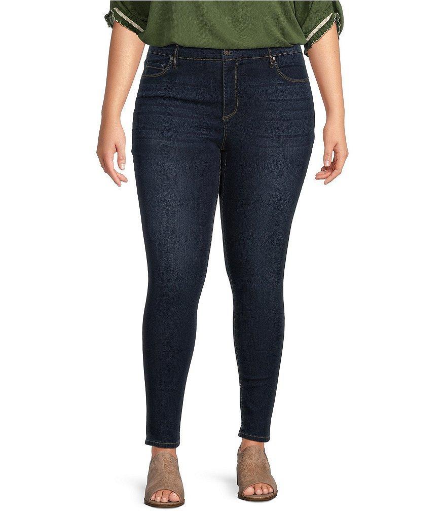 Code Bleu Plus Size Soho Stretch Mid Rise Skinny Leg Denim Jeans Product Image