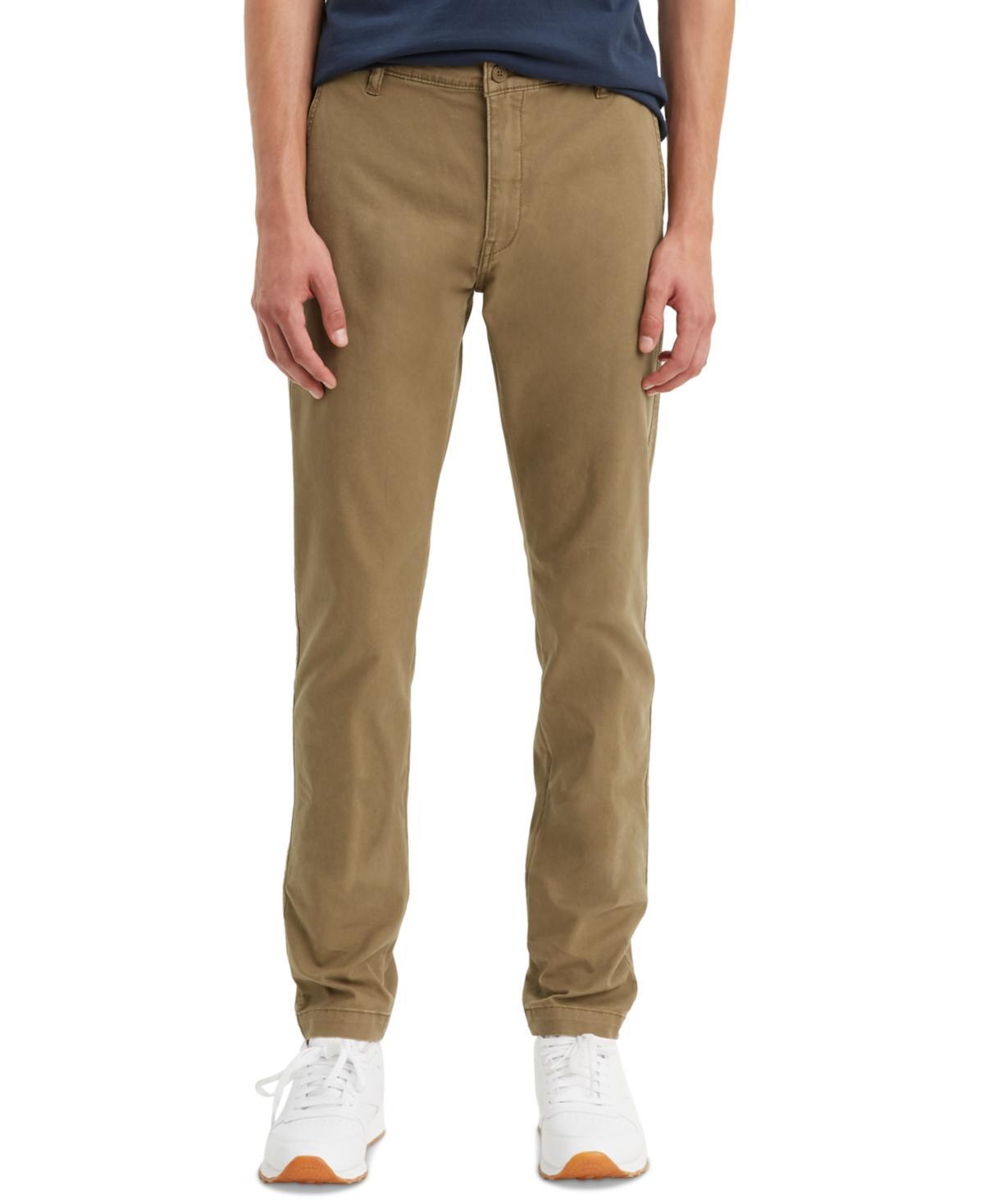 Levi's Men's Chino Standard Taper Fit Stretch Pants Brown Product Image