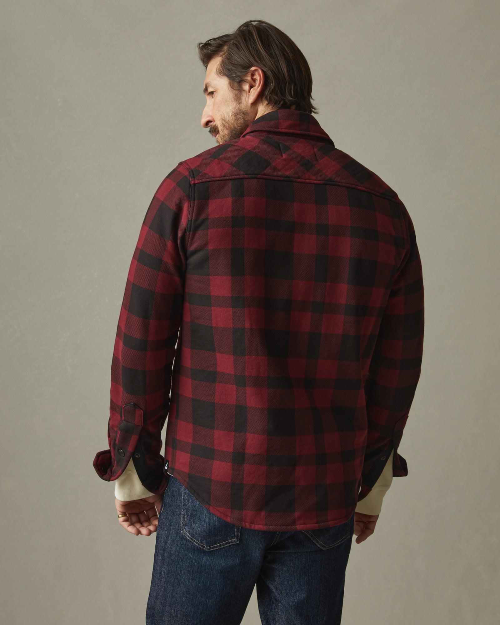 Redwood Fleece Overshirt - Oxblood Plaid Male Product Image