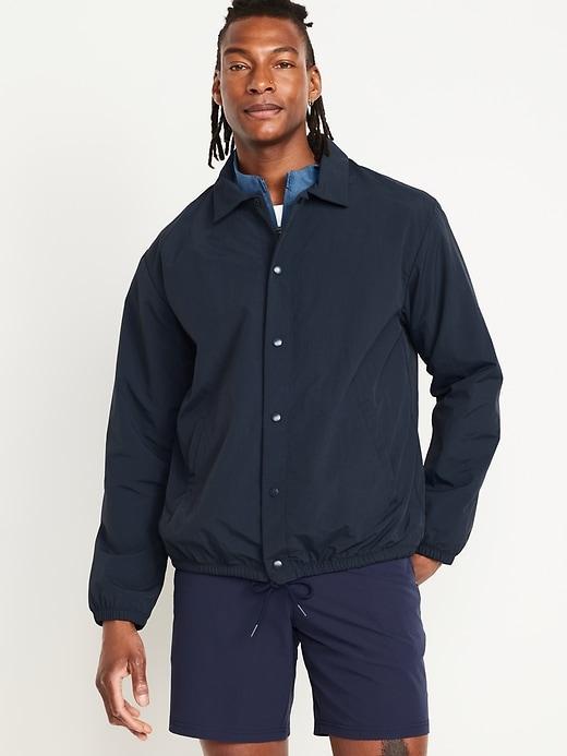 Water-Resistant Snap-Front Jacket Product Image