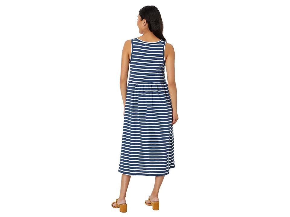 PACT Relaxed Slub Henley Tank Dress (Yacht Stripe) Women's Dress Product Image