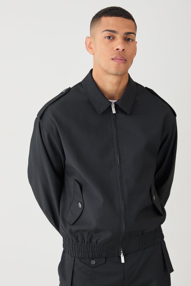 Boxy Formal Bomber Jacket | boohooMAN USA Product Image