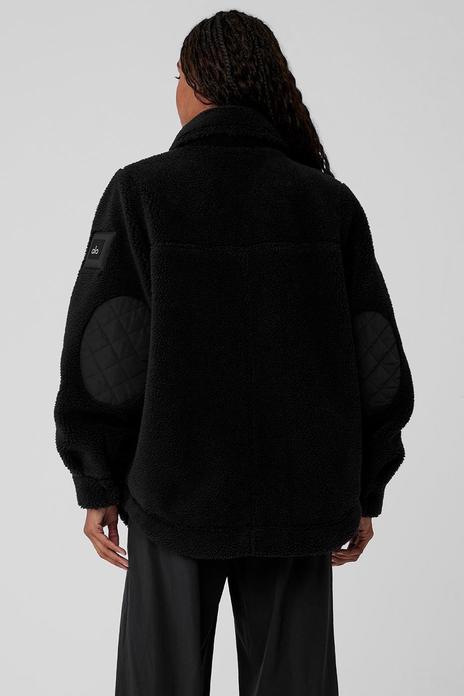 Sherpa Edge Shacket - Black Female Product Image