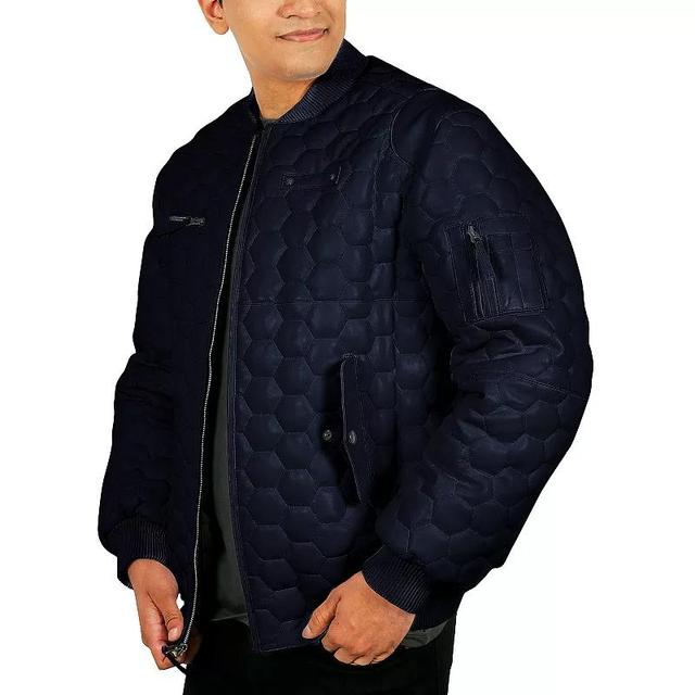 Mens Franchise Ace Leather Quilted Jacket Product Image