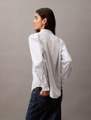 Stretch Poplin Stripe Relaxed Button-Down Shirt Product Image