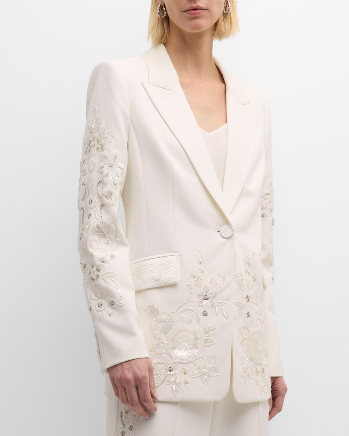 Autumn Single-Button Sequin Embroidered Jacket Product Image